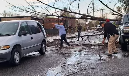Afectaciones por lluvia en Magdalena de Kino
