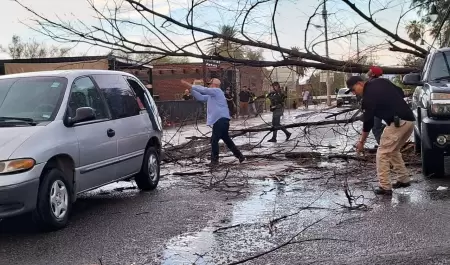 Afectaciones por lluvia en Magdalena de Kino