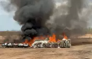 Incinera FGR en Sonora ms de 2.5 toneladas de drogas y vehculos con blindaje artesanal