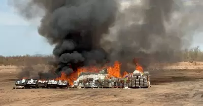 La delegación de la FGR en Sonora realizó la incineración de mas de 2 toneladas