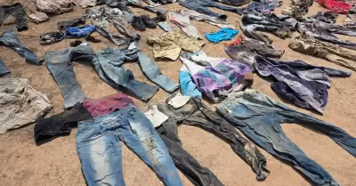 Ropa encontrada en en un punto aledaño a la carretera 12 Norte