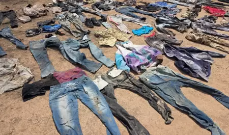 Ropa encontrada en en un punto aledao a la carretera 12 Norte