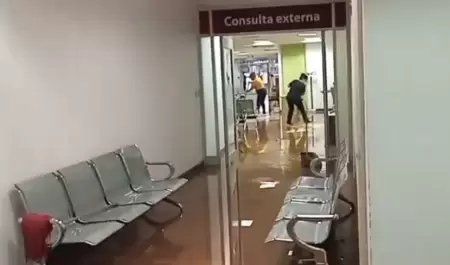 Inundacin en el hospital del IMSS Bienestar de Nogales
