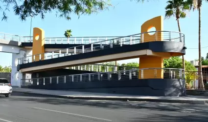 Puente peatonal en bulevar Luis Encinas.