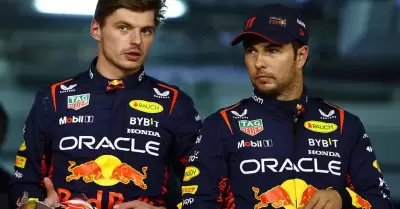 Max Verstappen y Checo Prez
