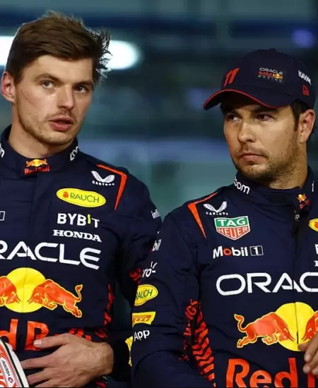 Max Verstappen y Checo Prez