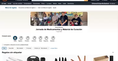 Mesa de regalos en Amazon