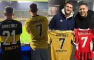 Santiago Gimnez asiste a un partido de Boca Juniors