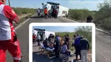 Accidente de autobús de pasaje suburbano que cubría la ruta Ortiz-Empalme