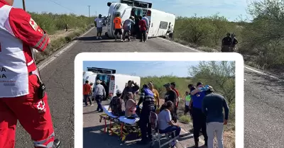 Accidente de autobús de pasaje suburbano que cubría la ruta Ortiz-Empalme