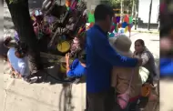 VIDEO: "No queremos ambulantes en mi colonia": hombre confronta a vendedor y provoca llanto de nia