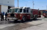 Unidad extintora de Bomberos se incendia
