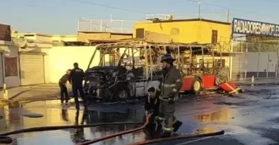 Incendio de camin en Hermosillo