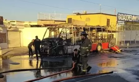 Incendio de camin en Hermosillo