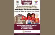 Atencin! Es falso que haya jornada para actualizar o corregir datos de Pensiones Bienestar