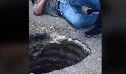 Mujer invidente cay en alcantarilla
