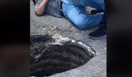 Mujer invidente cay en alcantarilla