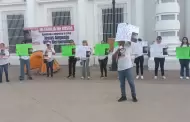 Familiares de joven desaparecido en Hermosillo se manifestaron en Palacio de Gobierno