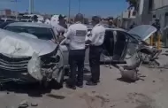 Aparatoso choque deja cinco personas lesionadas al norte de Hermosillo