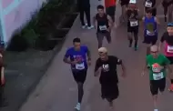 VIDEO Ebrio y en chanclas, gana carrera de 8 kilmetros