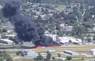 VIDEO Avioneta se estrella en Montana