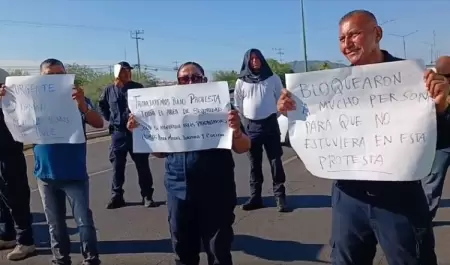 Protesta de trabajadores de seguridad del Itama