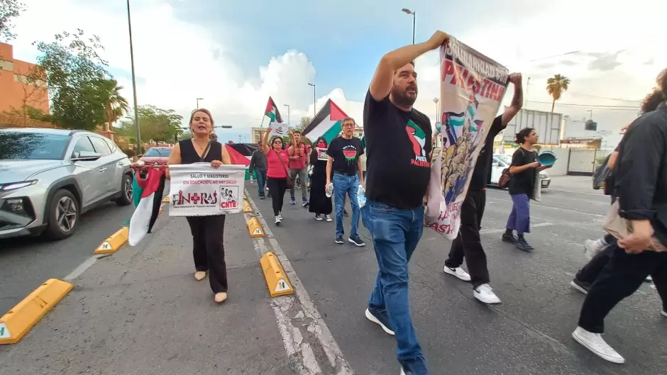 Hermosillenses marchan contra el genocidio en Gaza