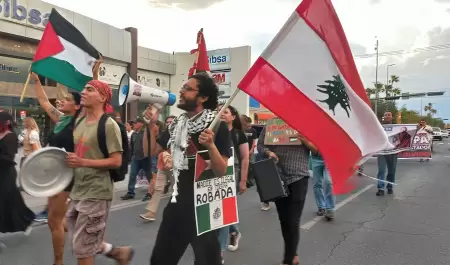 Hermosillenses marchan contra el genocidio en Gaza