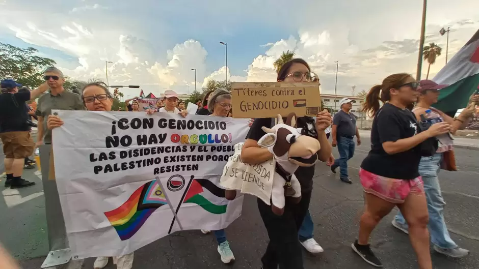 Hermosillenses marchan contra el genocidio en Gaza