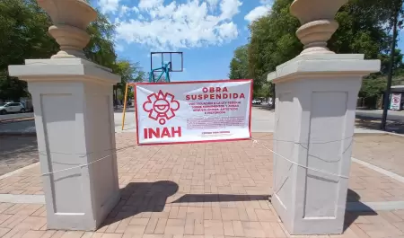Suspende INAH obra en camelln del bulevar Hidalgo