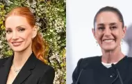 Jessica Chastain revela que admira a Claudia Sheinbaum