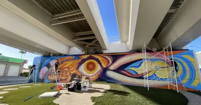 Pintan murales en puentes de Hermosillo