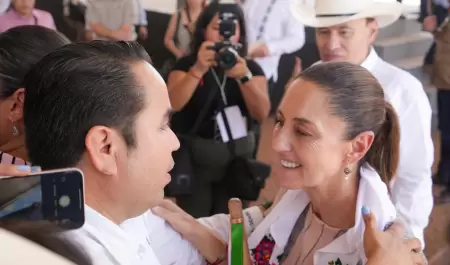 Heriberto Aguilar y Claudia Sheinbaum