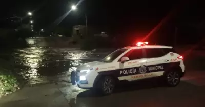 Acumulado de lluvia en el norte de Hermosillo