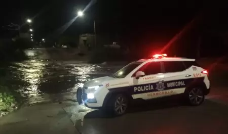 Acumulado de lluvia en el norte de Hermosillo