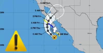 Posible trayectoria del huracán "Lorena"