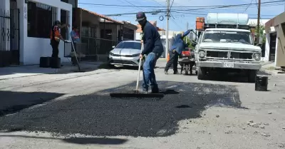 Bacheo en Hermosillo.