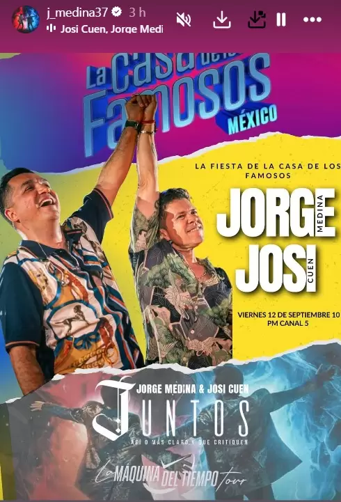 Josi Cuen y Jorge Medina en entrarán a "La Casa de los Famosos México"