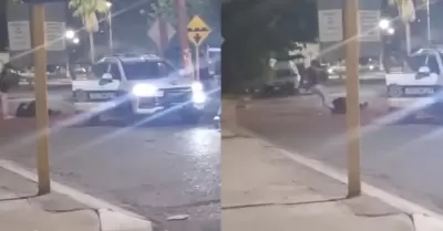 Agresión a policías en Puerta Real