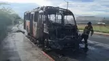 Se incendia camin de la Lnea 18 en Hermosillo