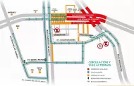 Cambiarn rutas alternas por construccin de paso a desnivel