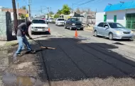 Mantienen jornadas de bacheo en Hermosillo
