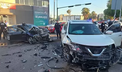 Choque en el cruce del bulevar Abelardo L. Rodrguez, en entronque con Veracruz 