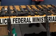 Detienen a conductor de tractocamin con 14 armas largas en muris