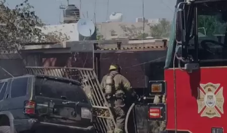 Incendio de vivienda en Los Jardines