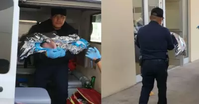 Policas apoyan en nacimiento de beb