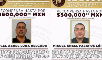 FGJES ofrece recompensa por captura de dos agentes de la AMIC