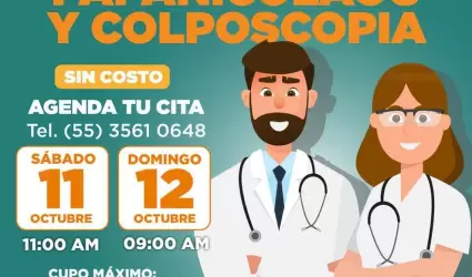 Jornada gratuita de papanicolaou y colposcopa