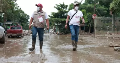 Atención a emergencia por lluvias