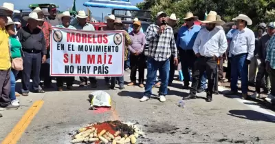 Protesta de productores de maíz